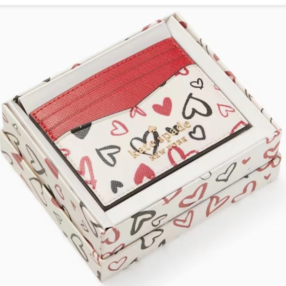 NIB-Kate Spade-SET-Staci Phone Wristlet & Sm Card Holder-Scribble Hearts-$318 - Picture 16 of 16